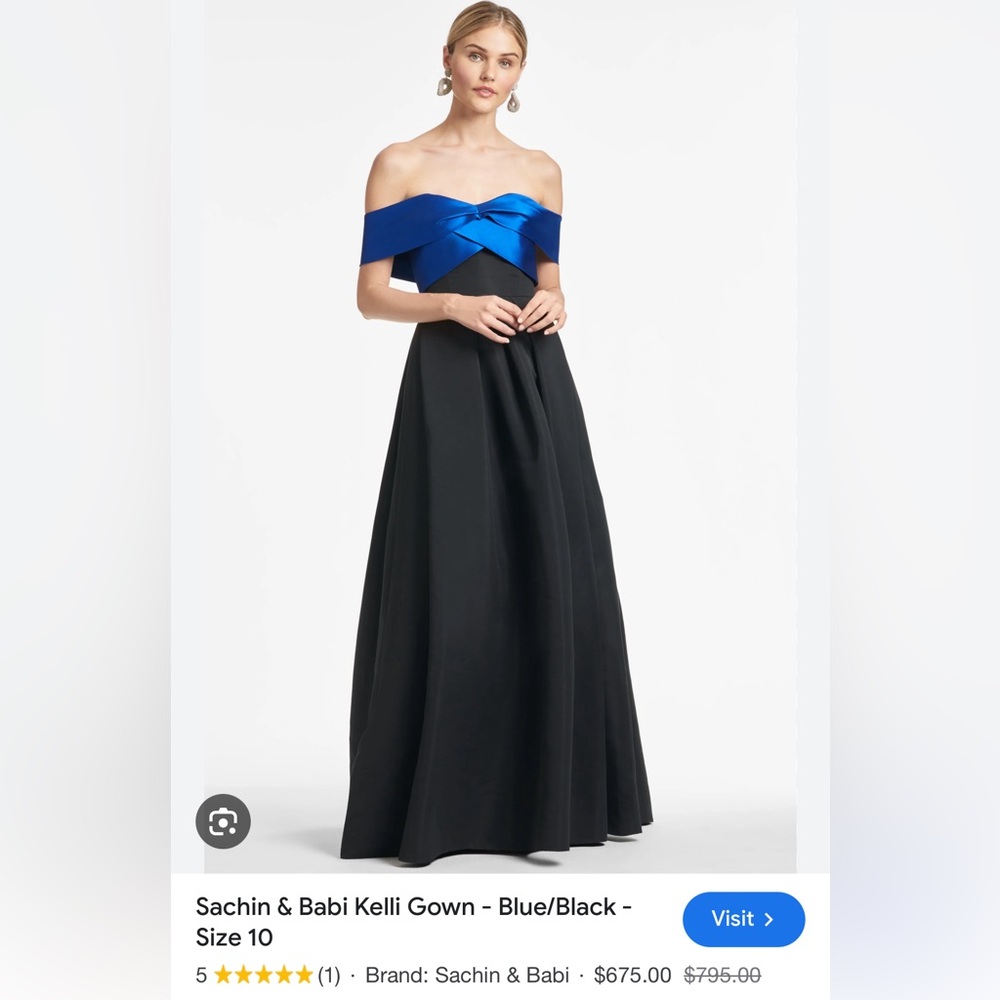 Sachin and Babi Satin Keli Gown NWT MSRP $795
